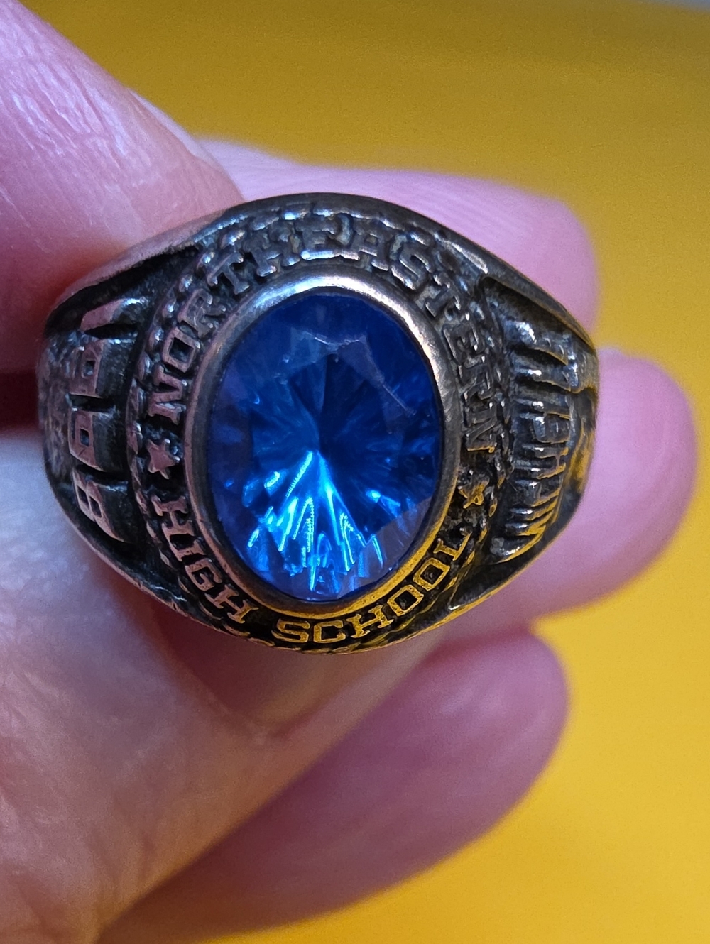 Sterling ▪ Jostens Class Ring ▪︎ Northeastern High School 1998 ▪︎ AS: 6.5-6.75